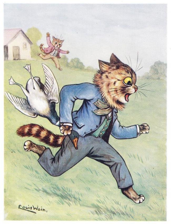 Louis Wain illustration with: tagme