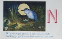 N Is For Night Heron, Of Late Suppers Fond / So, Froggy, You'd Better Hop Home To Your Pond
