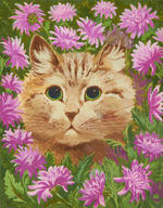 Cat Amongst the Flowers