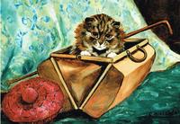 Cat in a Gladstone Bag