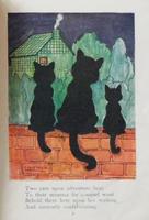 3464 - 3subjects book caption cat color_black house meta_lowquality night outdoors realistic signature