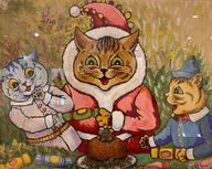 Three Cats and a Plum Pudding