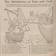 The Pirates Are About to Make Their Lady Captive Walk the Plank, but Tom and Dick, Armed with Swords and Guns, Arrive in the Nick of Time
