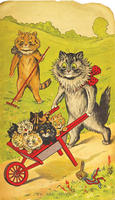 1919c With Louis Wain in Pussyland die-cut page _We are seven_