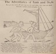 The Pirates Make off With the Lady in Their Ship, But Tom and Dick Borrow a Sailor’s Boat and Give Chase