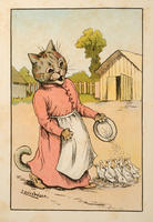 2641 - 1913 1subject bird book book_a_cat_alphabet cat clothes color_grey eating humanised meta_needstitle outdoors signature