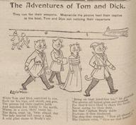 They Run For Their Weapons. Meanwhile the Pirates Lead Their Captive to the Boat, Tom and Dick Not Noticing Their Departure