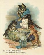 Three Little Kittens Washing Their Mittens
