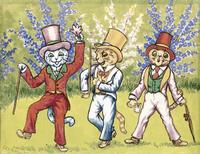 Three Cats Performing a Song and Dance