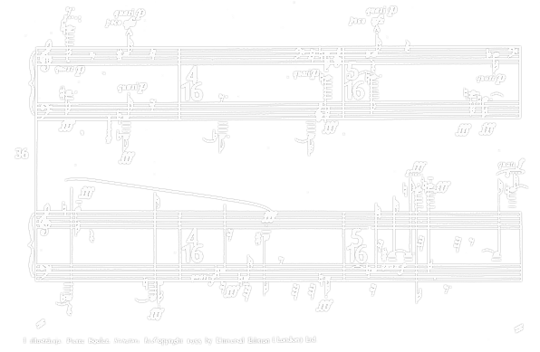 An example of surreal futurist music notation